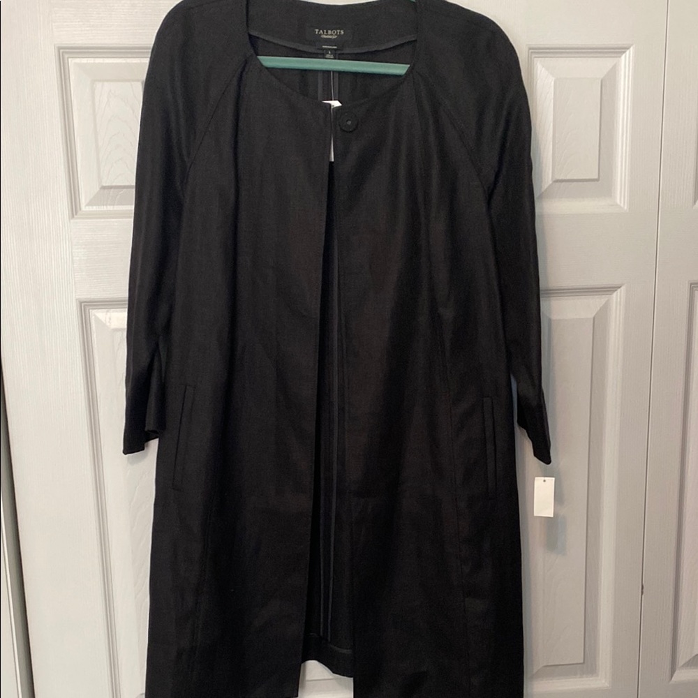 Talbots Pure Irish Linen Overcoat Large